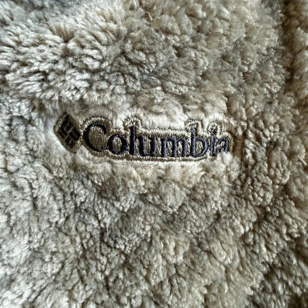 Columbia Gorpcore Cozy Kids Full Zip Green Pink Fleece Jacket